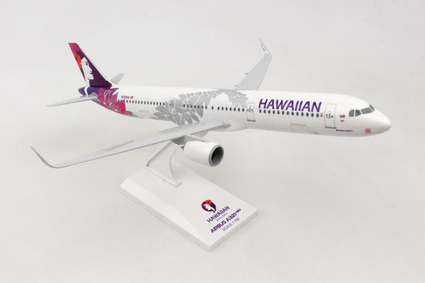 Skymarks Hawaiian Airlines A321 Neo 1/150 Scale Model Plane with Stand N202HA SKR990