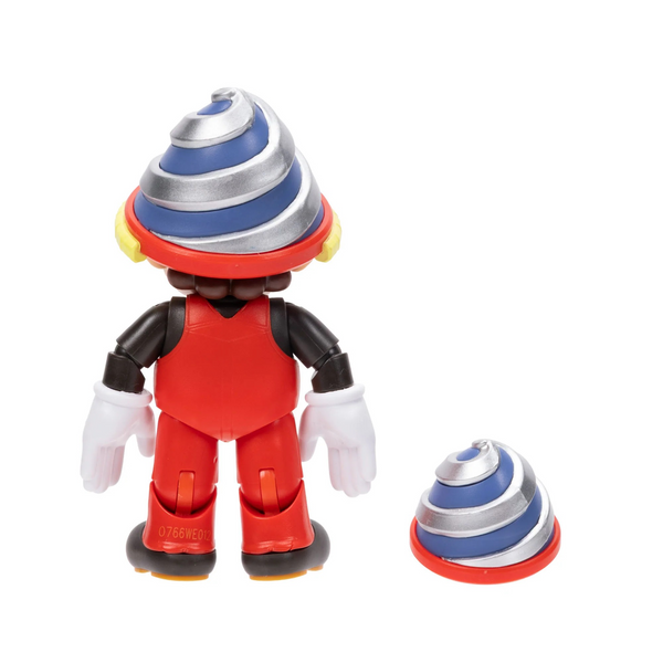 Nintendo Super Mario 4'' Drill Mario with Drill Mushroom Action Figure