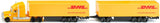 Siku 1806 1/87 Ho Scale DHL Freightliner Tandem Tractor Trailer