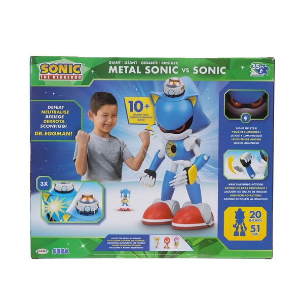 Jakks Pacific Giant 20" Metal Sonic Playset (Light-up eyes, 10+ sounds and movement)