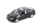 Black Toyota Corolla Diecast Toy with Opening Doors and Pullback Action 1/33 Scale 5 1/2 Inches Long