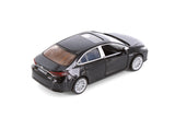 Black Toyota Corolla Diecast Toy with Opening Doors and Pullback Action 1/33 Scale 5 1/2 Inches Long