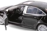 Black Toyota Corolla Diecast Toy with Opening Doors and Pullback Action 1/33 Scale 5 1/2 Inches Long