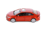Red Toyota Corolla Diecast Toy with Opening Doors and Pullback Action 1/33 Scale 5 1/2 Inches Long