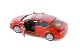 Red Toyota Corolla Diecast Toy with Opening Doors and Pullback Action 1/33 Scale 5 1/2 Inches Long