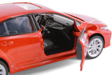Red Toyota Corolla Diecast Toy with Opening Doors and Pullback Action 1/33 Scale 5 1/2 Inches Long