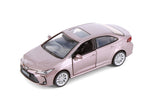 Light Purple Toyota Corolla Diecast Toy with Opening Doors and Pullback Action 1/33 Scale 5 1/2 Inches Long