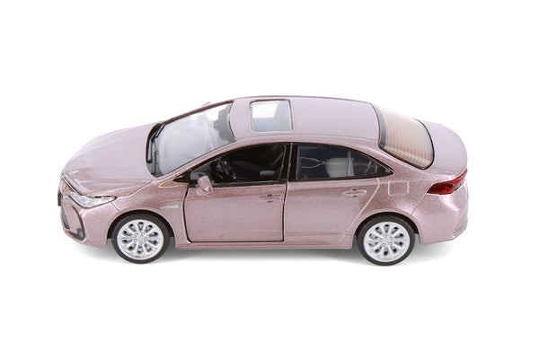 Light Purple Toyota Corolla Diecast Toy with Opening Doors and Pullback Action 1/33 Scale 5 1/2 Inches Long