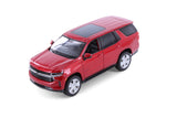 Red 2021 Chevy Tahoe 1/26th Scale Diecast Model with Window Box