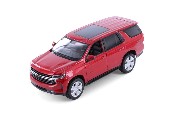 Red 2021 Chevy Tahoe 1/26th Scale Diecast Model with Window Box