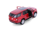 Red 2021 Chevy Tahoe 1/26th Scale Diecast Model with Window Box