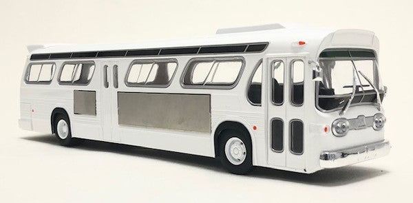White 1965 GM TDH 5303 New Look Transit Bus 1/43 Diecast Model