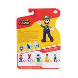 Nintendo Super Mario 4'' Luigi with One Up Mushroom Action Figure