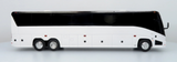 1/50th Scale 10.25 Inches White MCI J4500 Coach - Toy Bus Bank with Rolling Wheels