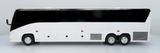1/50th Scale 10.25 Inches White MCI J4500 Coach - Toy Bus Bank with Rolling Wheels