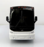 1/50th Scale 10.25 Inches White MCI J4500 Coach - Toy Bus Bank with Rolling Wheels