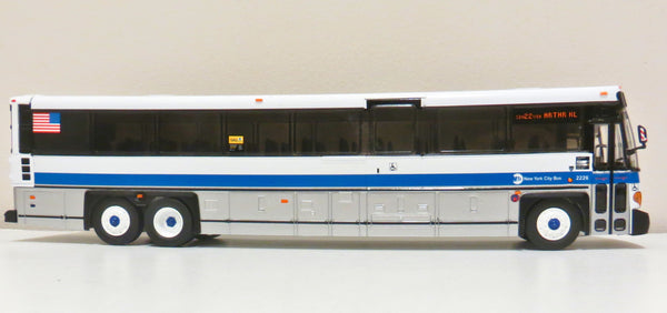 MTA New York City 1/50 Scale MCI D4500 CT Express Bus Model Route SIM22
