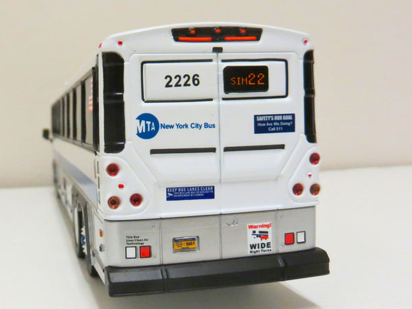 MTA New York City 1/50 Scale MCI D4500 CT Express Bus Model Route SIM22
