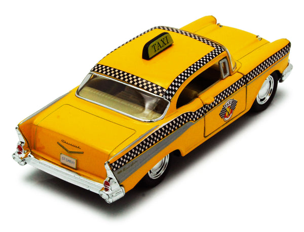Diecast 1957 Chevrolet Bel Air Taxi  with Pullback Action