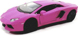 Hot Pink Lamborghini Aventador LP 700-4 1/38th Scale Diecast Car Toy with Pullback Action (NO BOX)