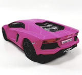 Hot Pink Lamborghini Aventador LP 700-4 1/38th Scale Diecast Car Toy with Pullback Action (NO BOX)