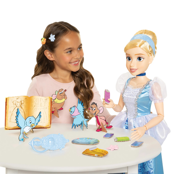 Disney Princess Cinderella My Size Doll 32” Tall & Poseable, With Hair Brush and accessories (Copy)