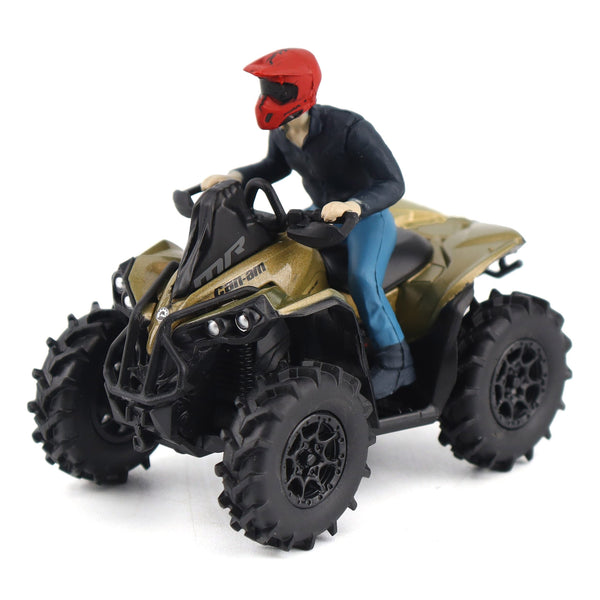 Diecast Master 1/32 Scale Can-Am Renegade X MR 1000R ATV Liquid Titanium Metallic with Driver Figure Model