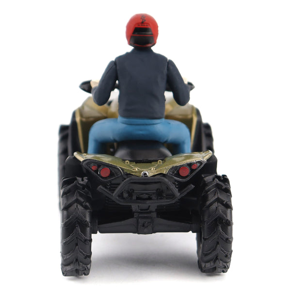 Diecast Master 1/32 Scale Can-Am Renegade X MR 1000R ATV Liquid Titanium Metallic with Driver Figure Model