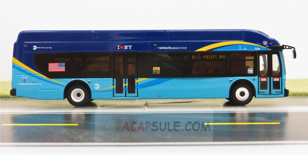 NYC MTA Bx6 Select Service 1/64 Scale New Flyer XN40 Bus Model