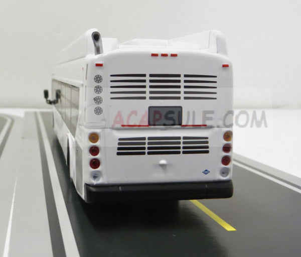 White (Blank Version) 1/64 Scale New Flyer Xcelsior XN40 Transit Bus Diecast Model