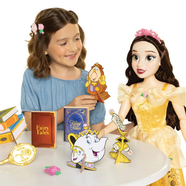 Disney Princess Belle My Size Doll 32” Tall & Poseable, With Hair Brush and accessories