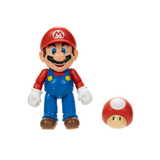 Nintendo Super Mario 4'' Mario with Power Up Mushroom Action Figure