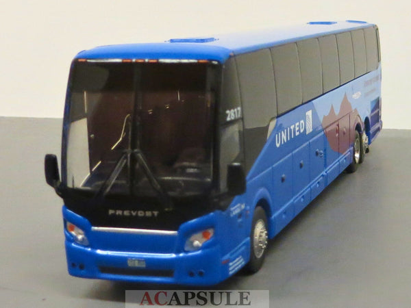 United Landline Prevost H3-45 Coach Bus 1/87 Scale Diecast Model