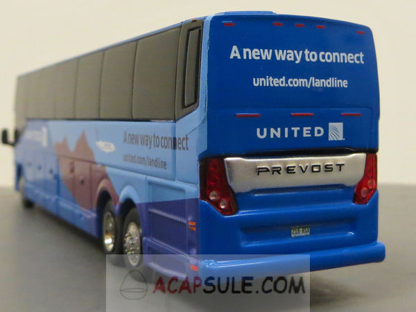 United Landline Prevost H3-45 Coach Bus 1/87 Scale Diecast Model