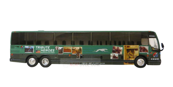 Greyhound Tribute to Heros Livery Prevost X3-45 Coach 1/87 Scale Diecast Bus Model