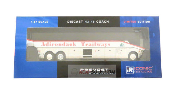 Adirondack Trailways Prevost H3-45 Coach Bus 1/87 Scale Diecast Model