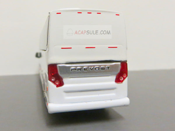 White No Livery Prevost H3-45 Coach Bus 1/87 Scale Diecast Model