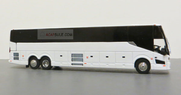 White No Livery Prevost H3-45 Coach Bus 1/87 Scale Diecast Model