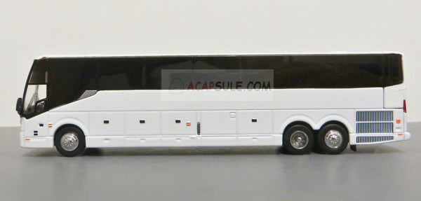 White No Livery Prevost H3-45 Coach Bus 1/87 Scale Diecast Model