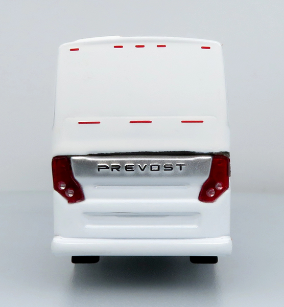 White No Livery Prevost H3-45 Coach Bus 1/87 Scale Diecast Model