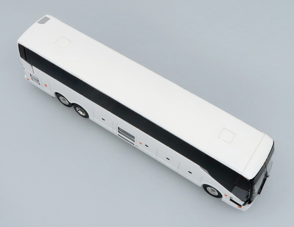 White No Livery Prevost H3-45 Coach Bus 1/87 Scale Diecast Model