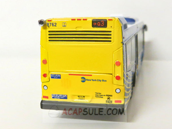 New York City MTA Q3 to JFK Airport 1/87 Scale Nova Bus LFS Transit Bus Diecast Model