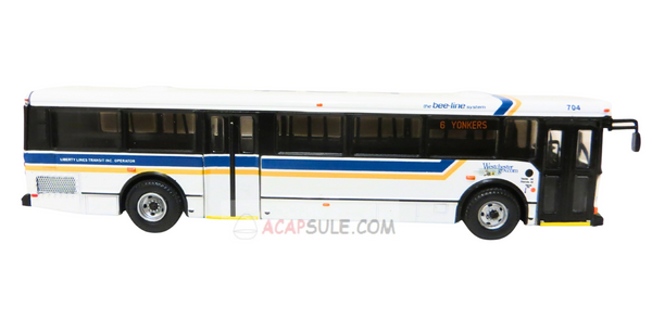The Bee-Line System 1/87 Scale 2006 Orion V Transit Diecast Model Bus Destination Yonkers