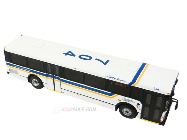 The Bee-Line System 1/87 Scale 2006 Orion V Transit Diecast Model Bus Destination Yonkers
