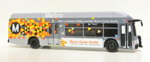 Los Angeles Metro Route 601 1/87 Scale New Flyer Xcelsior XN40 Model Bus