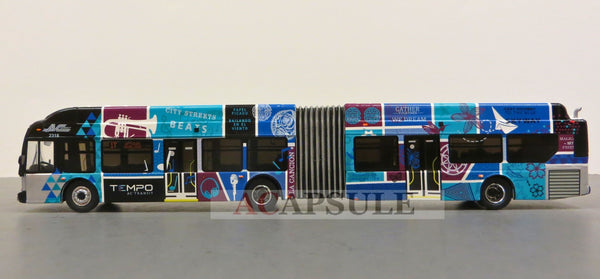 AC Transit Tempo BRT Line 1T 1/87 Scale New Flyer Xcelsior XN60 Articulated Bus Diecast Model