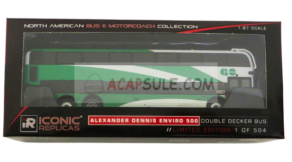 GO Transit - 1/87 Scale Alexander Dennis Enviro 500 Double Decker Bus Model York University