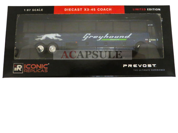Greyhound Prevost X3-45 in 1/87 Scale Diecast Model Destination Los Angeles