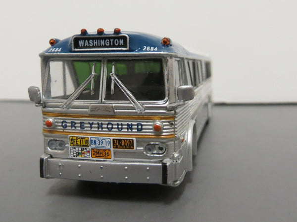 Greyhound 1/87 Scale 1964 MCI MC-5A Coach Bus Diecast Model (Greyhound Gold Stripe - 50th Anniversary)