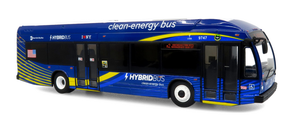 New York City MTA M2 to Washington Heights 1/87 Scale Nova Bus LFS Transit Bus Diecast Model